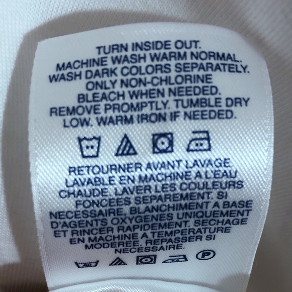 Lands’ End 2X Relaxed Fit Tip White Short Sleeves - Picture 7 of 8